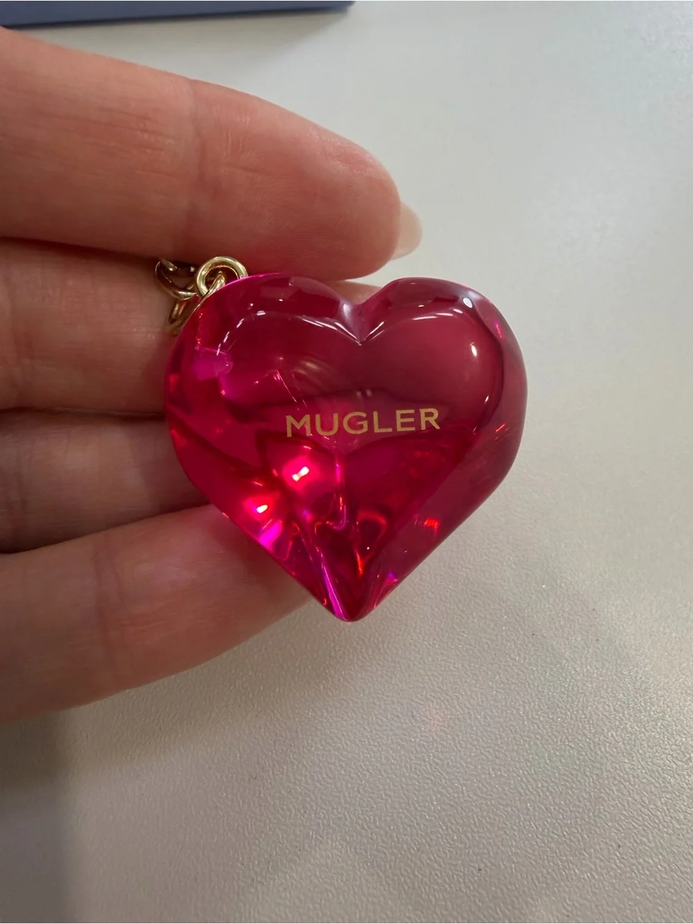 Mugler Alien Pulp Heart Charm Key Ring